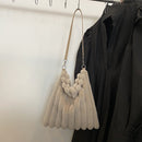 Women Fashion Star Heart Print Handbag Autumn Winter Plush Large Shoulder Bag