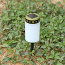 Solar Power Grave Lawn Light Flameless Electronic LED Candle Lamp (White) Newly