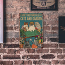 Garden Cat Metal Plate Tin Sign Plaque Poster for Bar Club Cafe Home (C) Newly