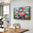 Diamond Painting 5D DIY Flag Flowerpot Full Round Drill Rhinestone Mosaic Crafts