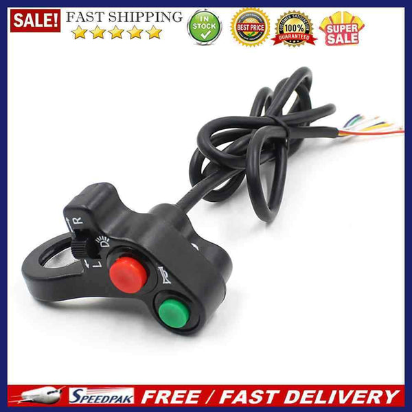 Multi-function Motorcycle Offroad Horn Turn Signal On/Off Light Switch 12V