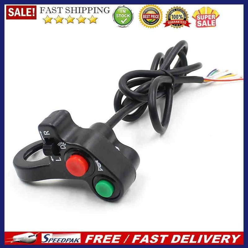Multi-function Motorcycle Offroad Horn Turn Signal On/Off Light Switch 12V