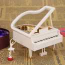Romantic Piano Dancing Ballerina Music Box Clockwork Musical Boxes (White) Newly