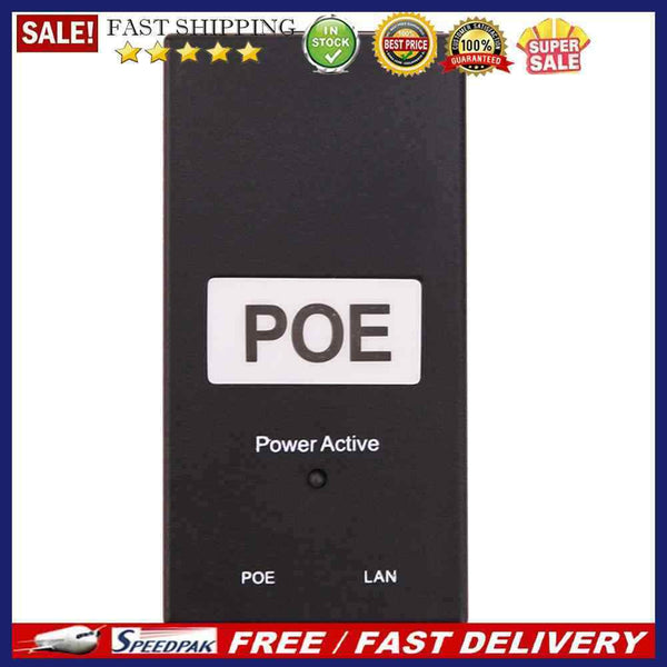 5pcs 48V 0.5A 24W Desktop POE Power Injector Ethernet Adapter Surveillance