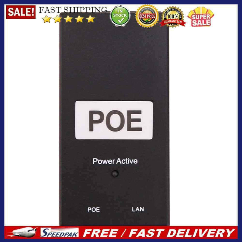 5pcs 48V 0.5A 24W Desktop POE Power Injector Ethernet Adapter Surveillance