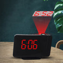 LED Digital Alarm Clock Table Clocks USB Wake up FM Radio Projector (Red)
