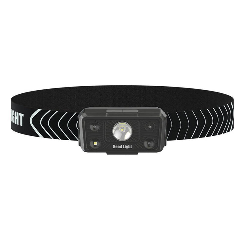 Rechargeable Powerful Sensor Headlamp XPE LED Fishing Headlight (Black)