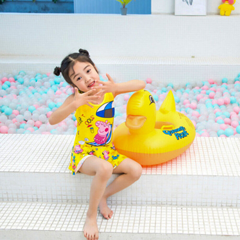 Baby Swimming Ring Seat Cute Inflatable Kid Safety Float Swim Circle Yellow