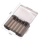 Fishing Lure Box Double Side Bait Case Organizer Fishing Tackle (S Grey) Newly