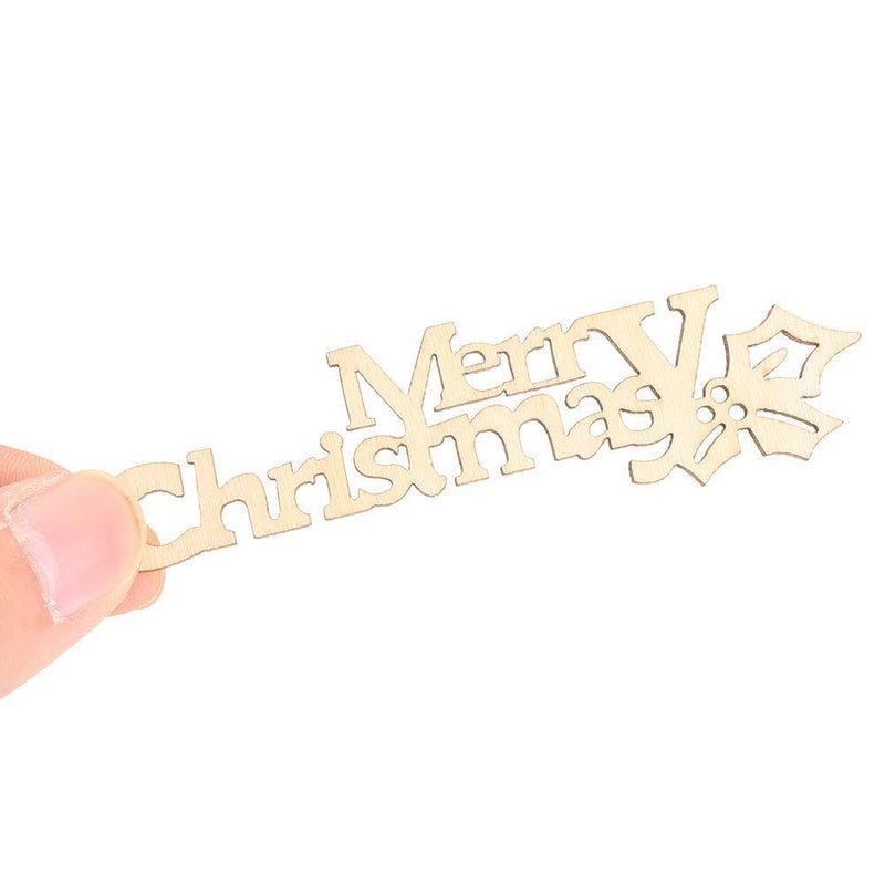 Wood DIY Crafts Wooden Slice Xmas Decoration Merry Christmas Wood Pieces