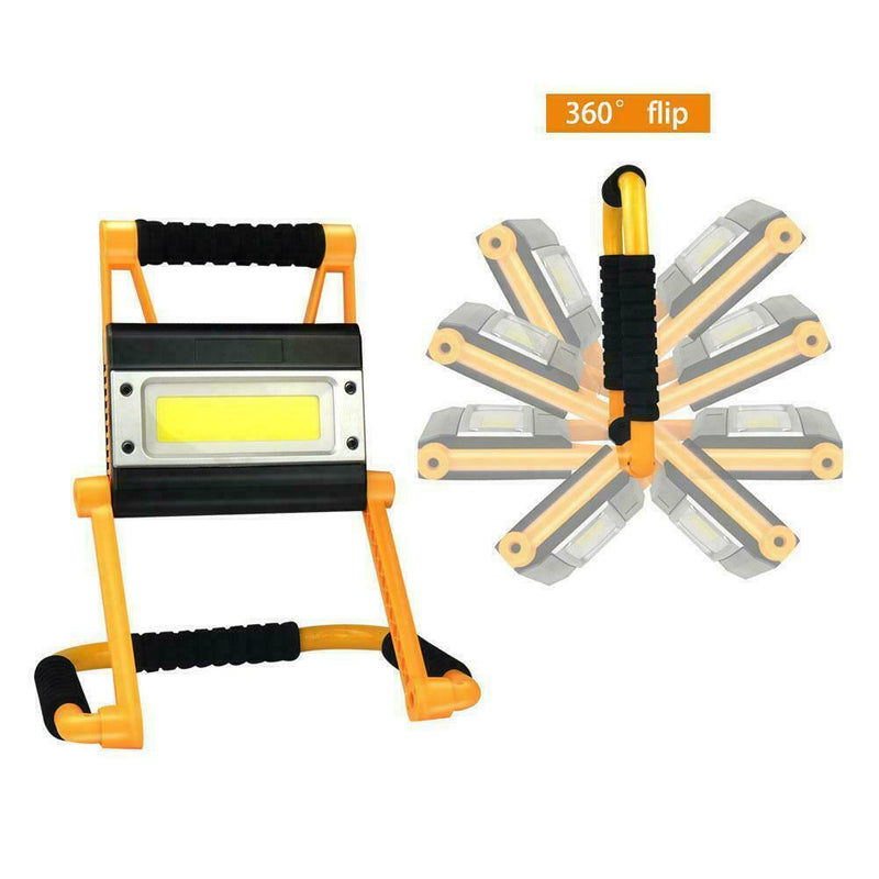 Foldable COB LED Rechargeable Work Light Outdoor Camping Portable Floodligh B6B0