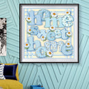 5D DIY Full Round Diamond Painting Rhinestone Home Needlework Sets Modern Dec