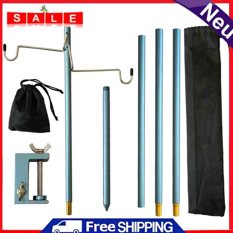 Outdoor Camping Portable Folding Lamp Bracket Pole Tent Hanging Lantern Holders