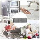 Silicone Kitchen Faucet Absorbent Mat Sink Water Splash Odor Guard (Grey) Newly