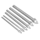 6 pieces 3-10mm ceramic tile glass bit tiles shovel ground dril tip F0B3