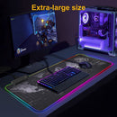 USB Computer Desk Laptop Extra Large RGB Keyboard Mice Mat Gaming Mouse Pad