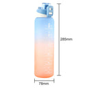 1000ML One-button Lock Sports Water Cup Leak-proof for Gym Outdoor (Blue) Newly