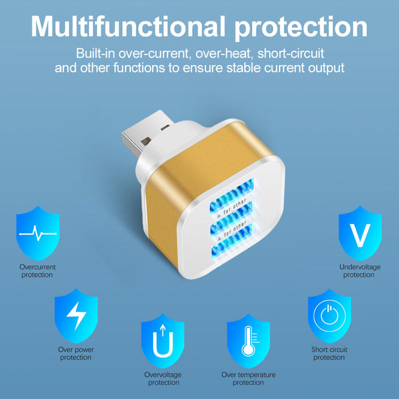USB2.0 HUB Quick Charge 3-Port USB Splitter Mobile Phone Chargers Wall Adapter
