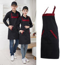 5pcs Unisex Halterneck Apron with 2 Pockets Chef Waiter Kitchen Cook Tool