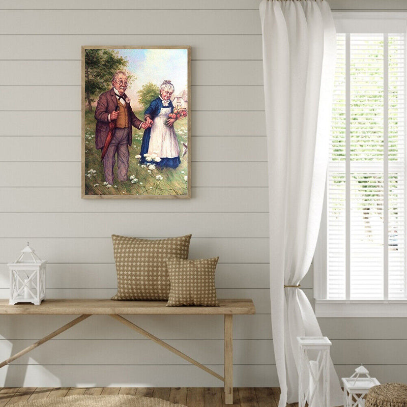 Old Couple 40x50cm DIY Paint By Numbers Art Picture On Canvas