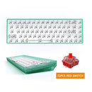 Hot Swap Keyboard Kit Bluetooth-compatible with 72pcs Red Shafts (Green)