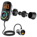 Wireless Car Bluetooth FM Transmitter MP3 Radio Adapter USB Charger AA A I5P7