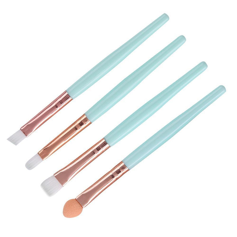 5pcs Portable Makeup Brush Set Soft Nylon Eyeshadow Foundation Brush (Blue)