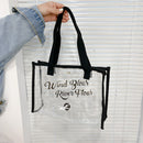 Casual Beach Transparent Large Capacity Handbag PVC Waterproof Portable Tote Bag