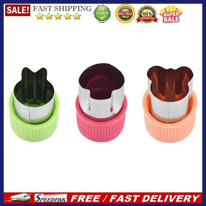 5x3pcs Star Heart Rabbit Shape Vegetables Cutter Cooking Baking Molds (A)