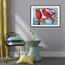 5D DIY Full Round Drill Diamond Painting Birds Women Needlework Set Home Deco