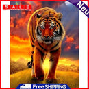 Painting By Numbers DIY Kit Tiger Hand Painted Canvas Oil Wall Art Picture Craft
