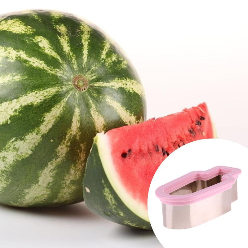 Stainless Steel Creative Ice-lolly Shape Watermelon Cutter Spoon Mode Pink