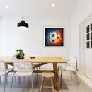 5D DIY Football Flame Full Square Diamond Painting Kits Wall Art Living Room Set