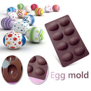 Silicone Baking Molds Easter Eggs Shape Chocolate Muffin Mousse Cake DIY Mo