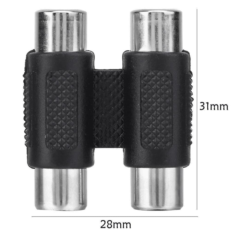 RCA Female to RCA Female Connector AV Cable Plug Jack Adapter(2 in1)  Newly