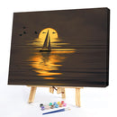 Frameless Sunset Sea Landscape Digital Paint Painted By Numbers On Canvas