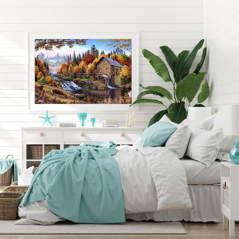 XiYuanShangMao 5D DIY Diamond Painting 30x40cm Full Circle Diamond Landscape Hol