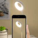 Portable Flexi Ring Lamp USB Study Reading LED Light Eye Protection (White)