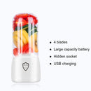 300mL Mini Portable Electric Juicer Mixer Kitchen Fruit Blender USB (White)