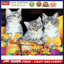 5D DIY Full Drill Diamond Painting Cat Cross Stitch Mosaic Craft Kits Wall Ar