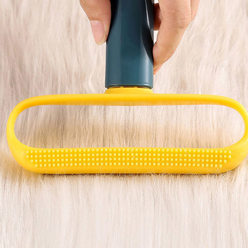 Portable Lint Remover Pet Hair Dust Brush Home Clothes Shaver (Yellow Blue)