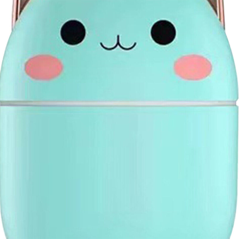 250ml Air Humidifier Cute Aroma Diffuser with Night Light Cool Mist (Green)