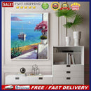 Paint By Numbers DIY Beach Boat Painted on Canvas Oil Art Craft Home Wall Decor