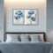 2 Panel Flowers Colouring Oil Canvas Picture DIY Handpainted Paint By Number Kit
