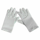 1Pair Kid Gloves White Short Satin Feel Hold Flower For 3-10 & H0V5 I0P0 X4M1