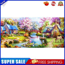 Woods Hut Waters Oil Paint By Numbers DIY Handpainted on Canvas Wall Art