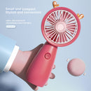 Mini Portable Fan Cute Antler USB Rechargeable Pocket Handheld Cooler (Red)
