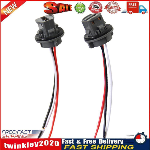 2pcs T20 7443 Car Bulb Holder Lamp Socket Adapter LED Side Light Connector Newly