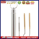 Outdoor Camping Metal Toothpick Set Oral Teeth Cleaning Tool with Storage Buc