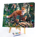 Oil Paint by Numbers Kit Animal Family DIY Picture Drawing Artwork Craft Gifts